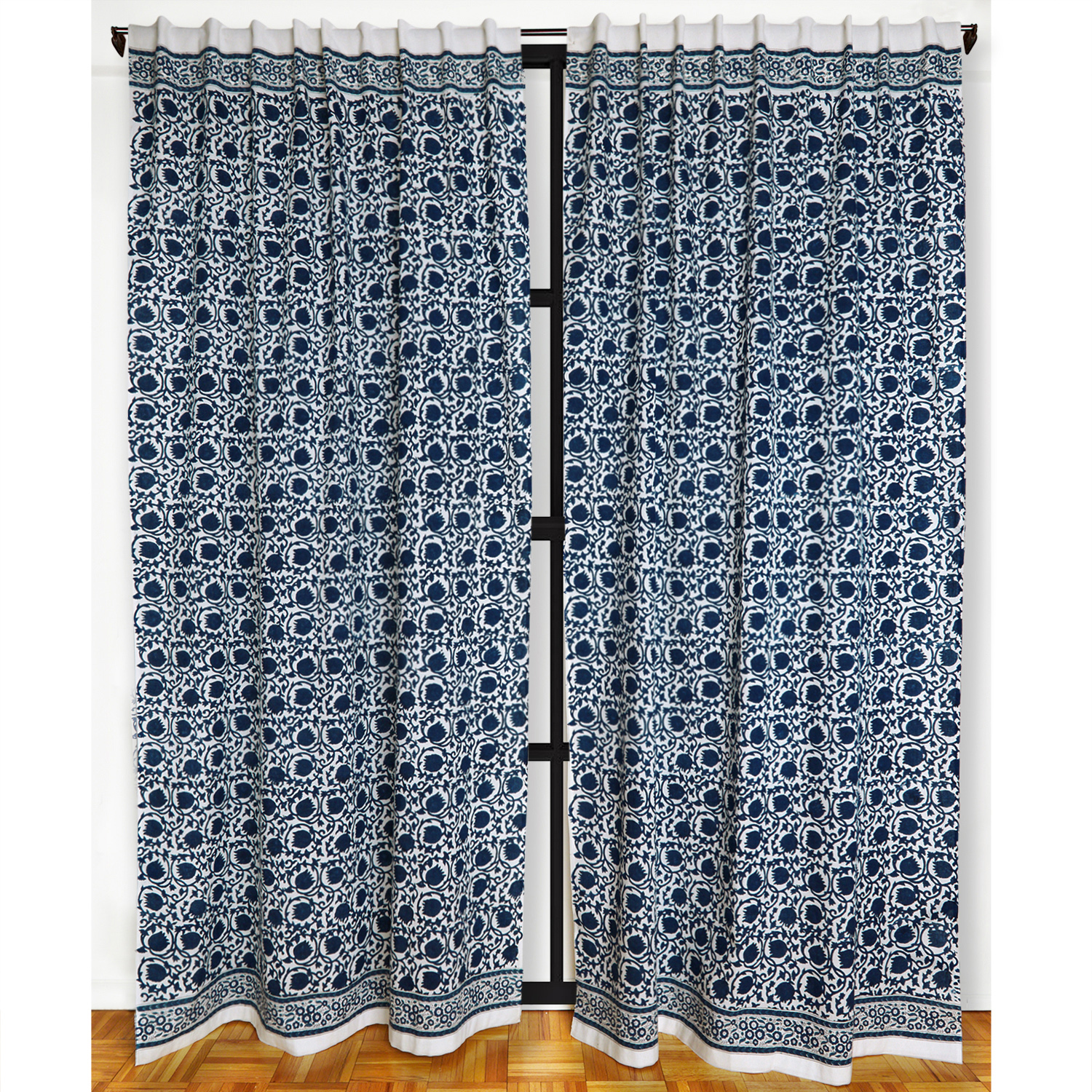 Lotus Curtain - Blue